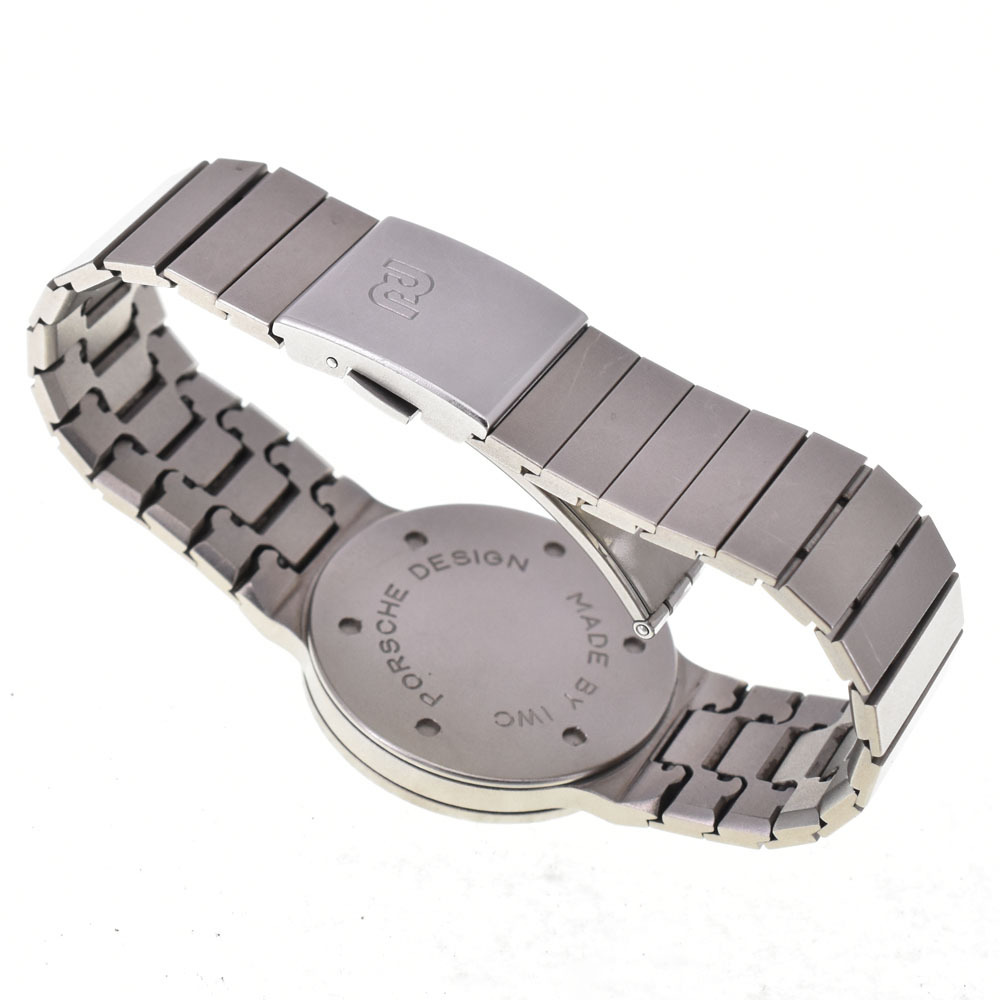 ポルシェデザイン Porsche Design by IWC 32mm チタン デイト クォーツ ユニセックス 良品 R#143749_画像5