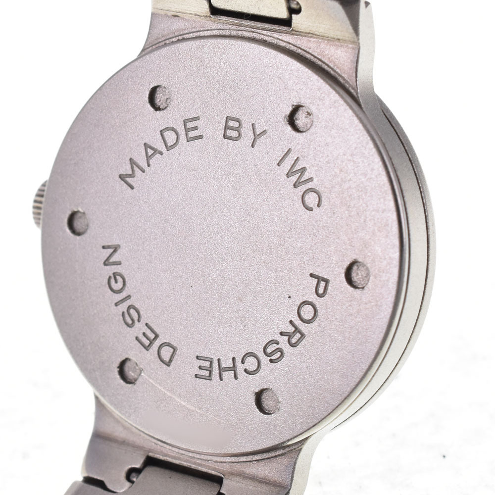 ポルシェデザイン Porsche Design by IWC 32mm チタン デイト クォーツ ユニセックス 良品 R#143749_画像6