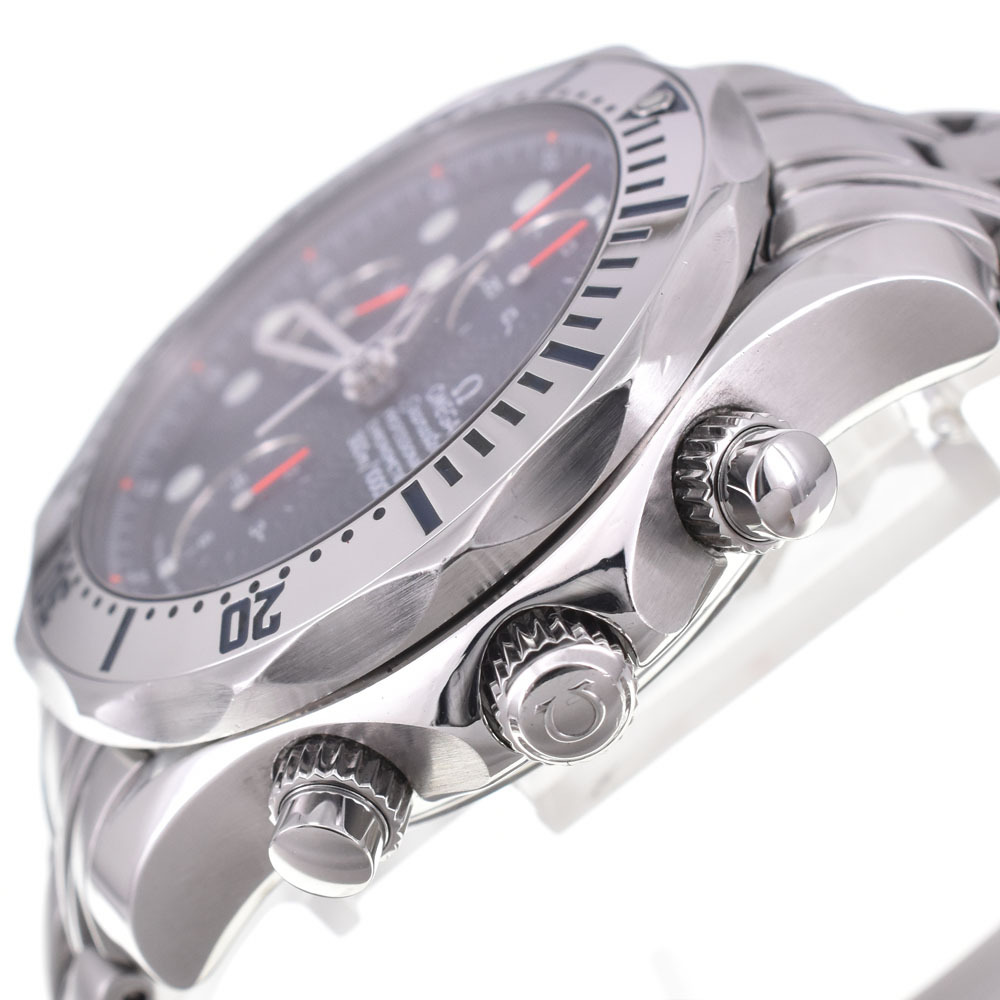 オメガ OMEGA 2598.80 シーマスター 300M クロノグラフ デイト 自動巻き メンズ 良品 箱付き A#143859_画像3