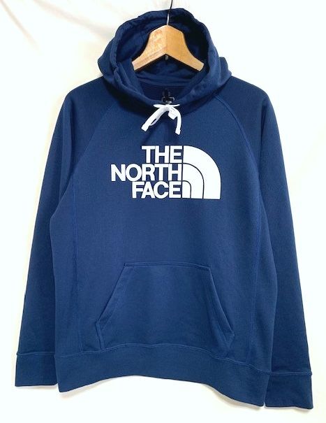 ☆美品 THE NORTH FACE ノースフェイス COLOR HEATHERED SWEAT HOODIE ハーフドームロゴ 裏毛スウェット プルオーバーフーディ ネイビー_画像1