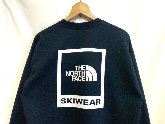 ☆美品　THE NORTH FACE ノースフェイス　SKIWEAR BACK SQUARE LOGO CREW スキーウェア スクエアロゴ 裏起毛クルーネックスウェット S_画像2