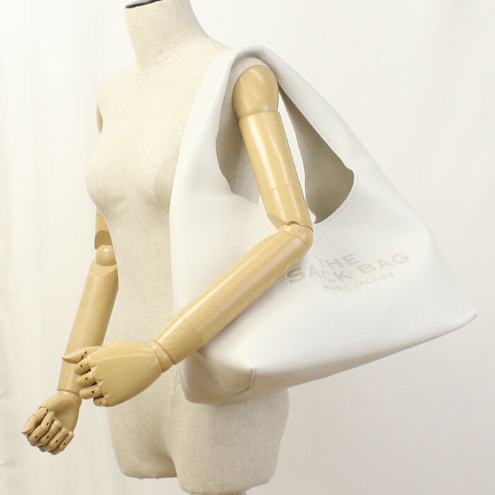 MARC JACOBS マークジェイコブス レザー トートバッグ 2R3HSH058H02 100 THE SACK レディース ホワイト_画像8