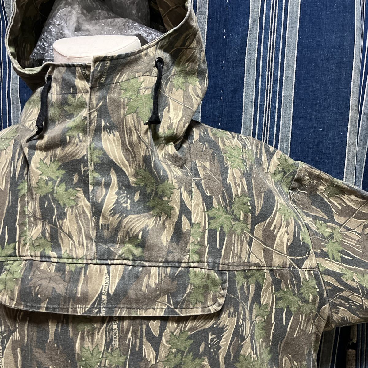90s 〜 pullover jacket 8415-01-184-1330 rothco military division smokey branch camouflage anorak アノラック プルオーバー 迷彩 _画像1