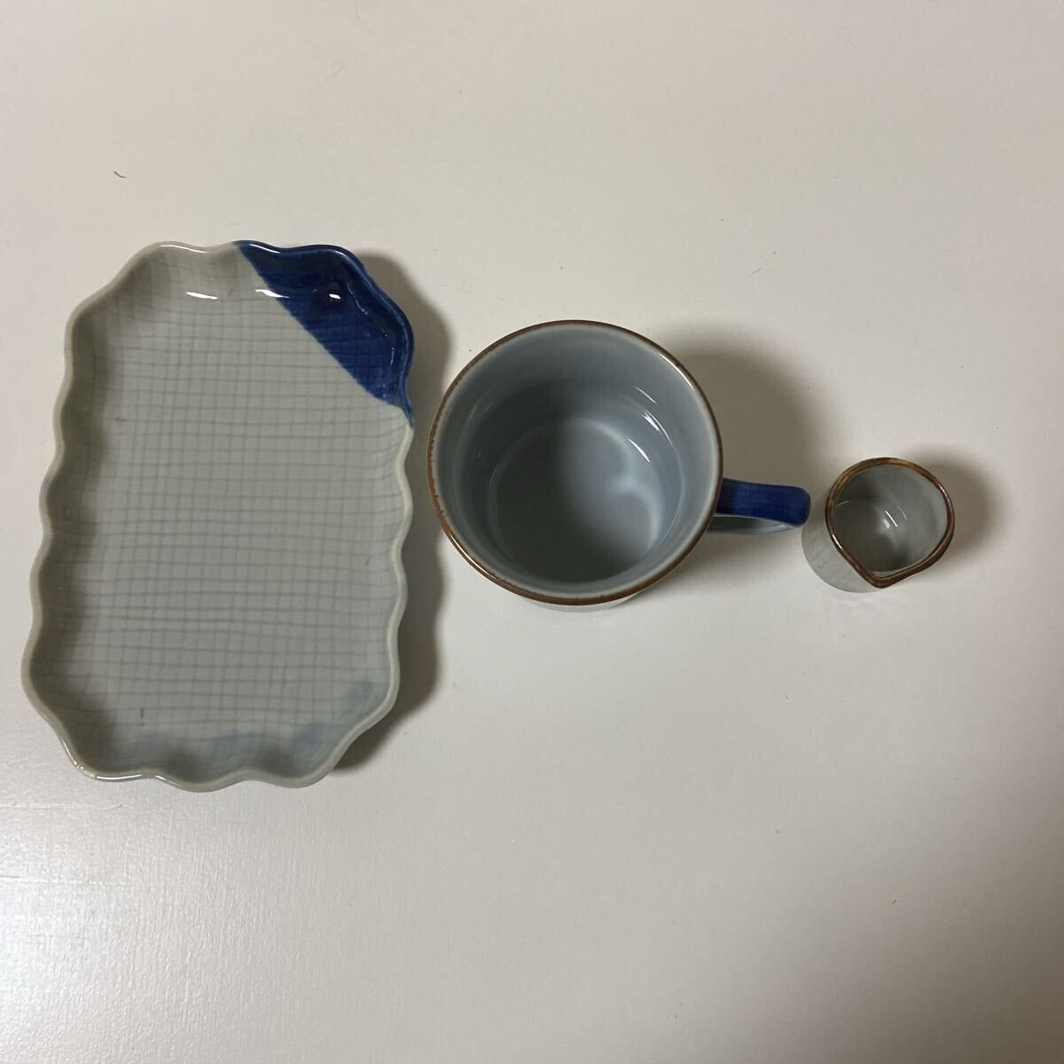 ★1円スタート★コーヒーカップ ミルクカップ ソーサー 5客セット 和風 3-4491 _画像2