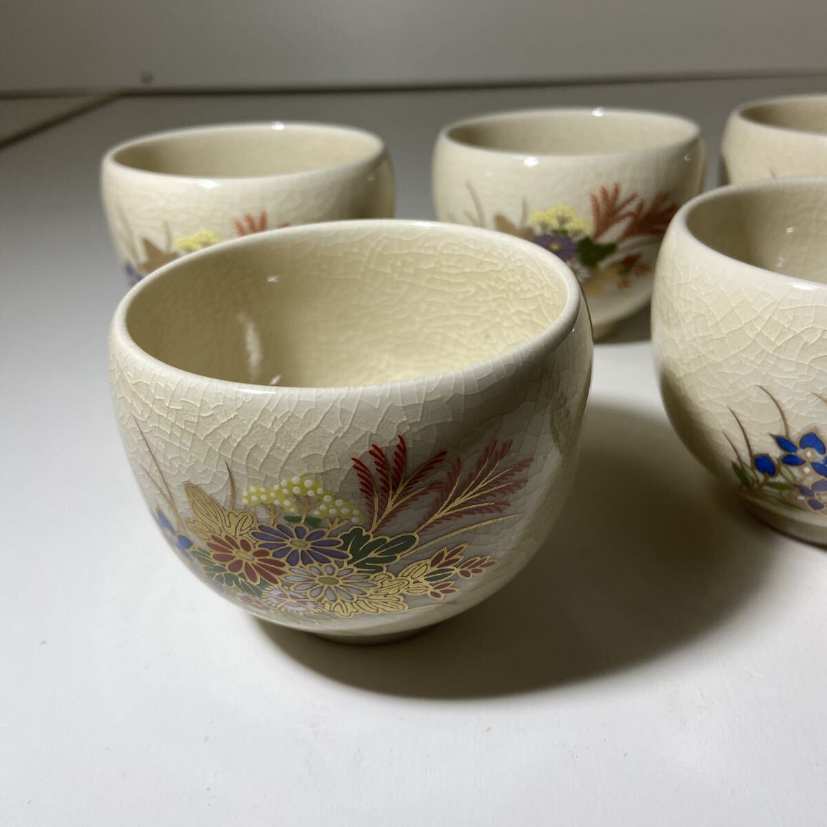 ★1円スタート★ 薩摩焼　お湯呑み 5客セット　未使用　3-4576 _画像5