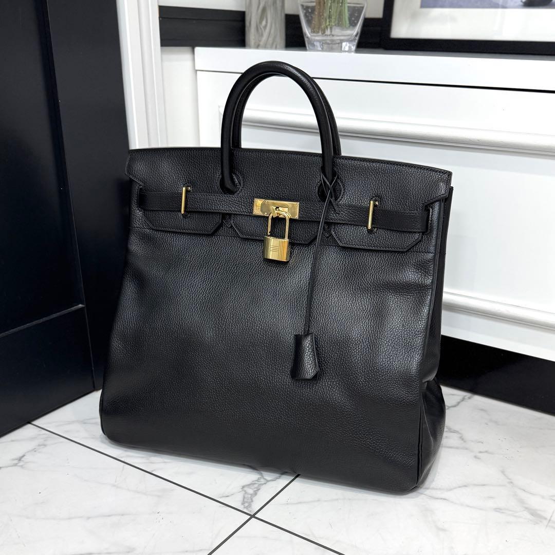 40563 美品 HERMES エルメス オータクロア45 アルデンヌ ブラック_画像1