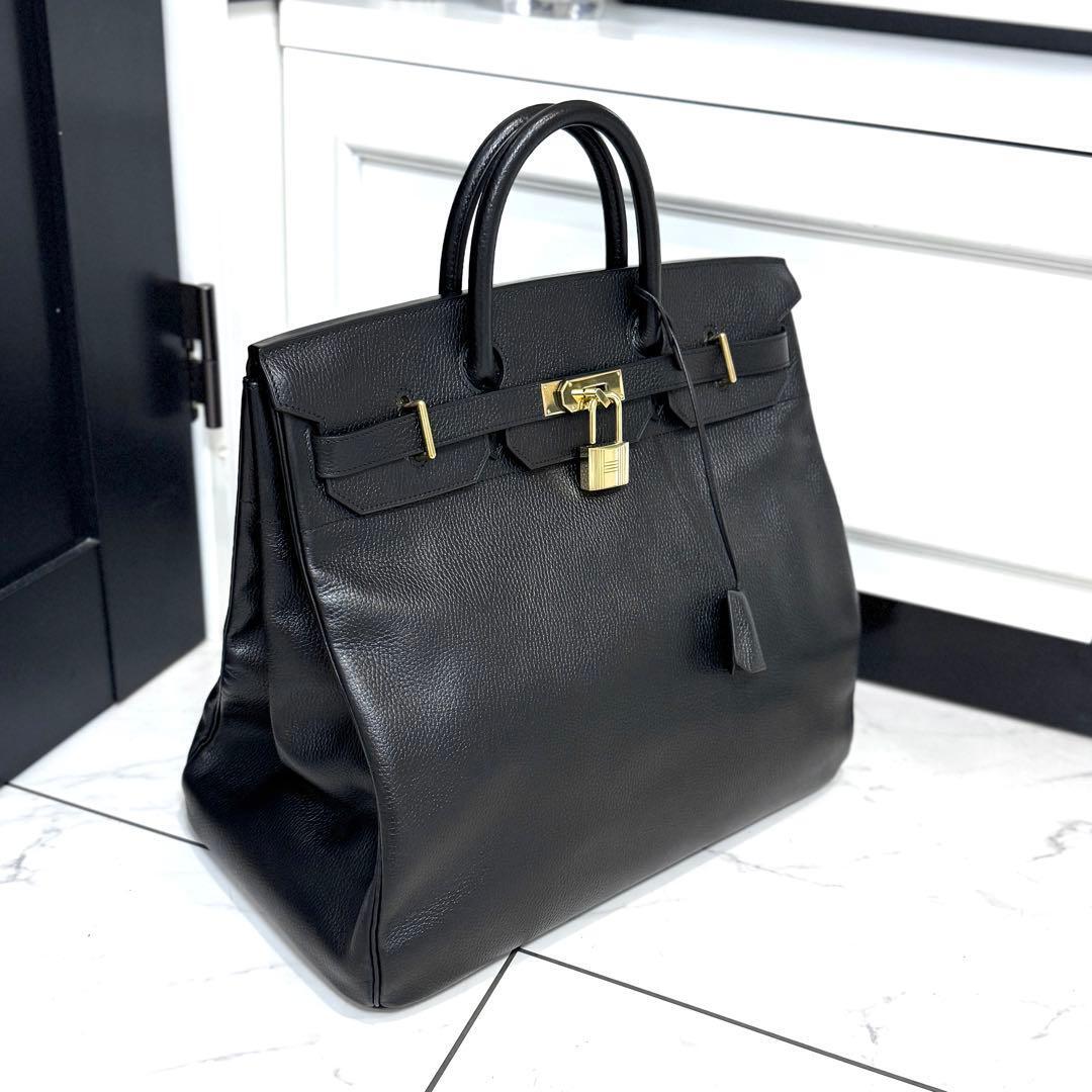 40563 美品 HERMES エルメス オータクロア45 アルデンヌ ブラック_画像2
