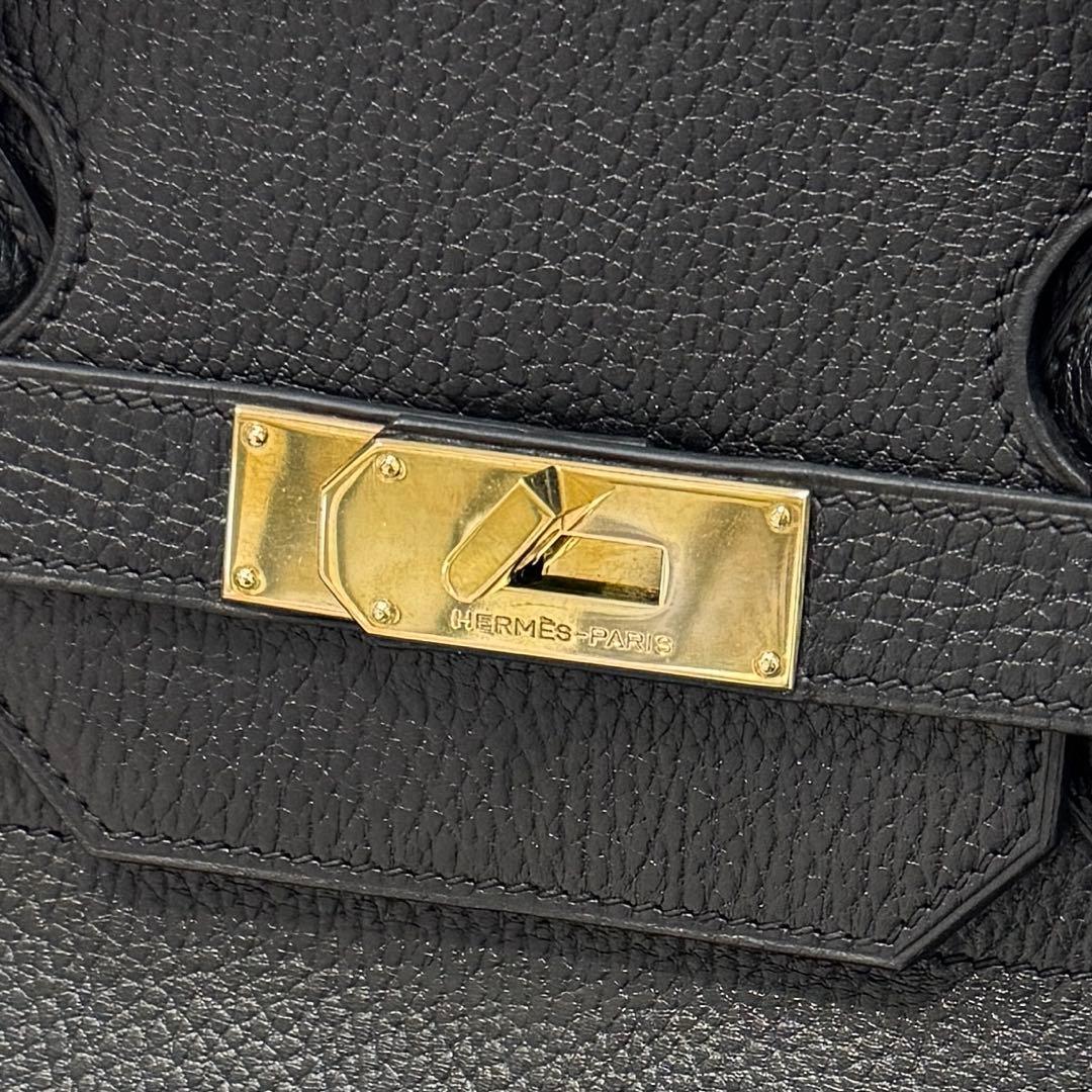 40563 美品 HERMES エルメス オータクロア45 アルデンヌ ブラック_画像5