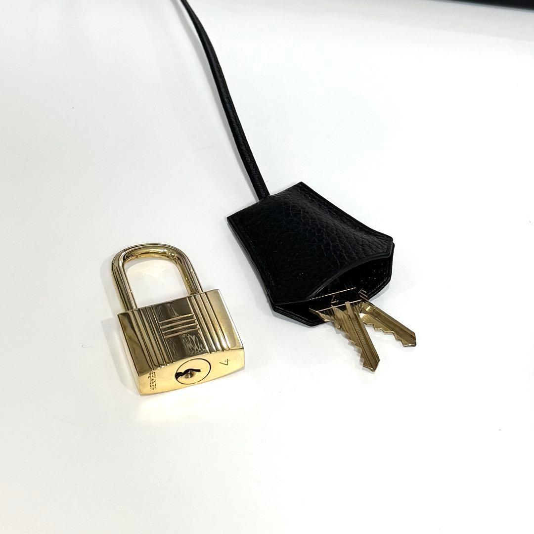40563 美品 HERMES エルメス オータクロア45 アルデンヌ ブラック_画像7