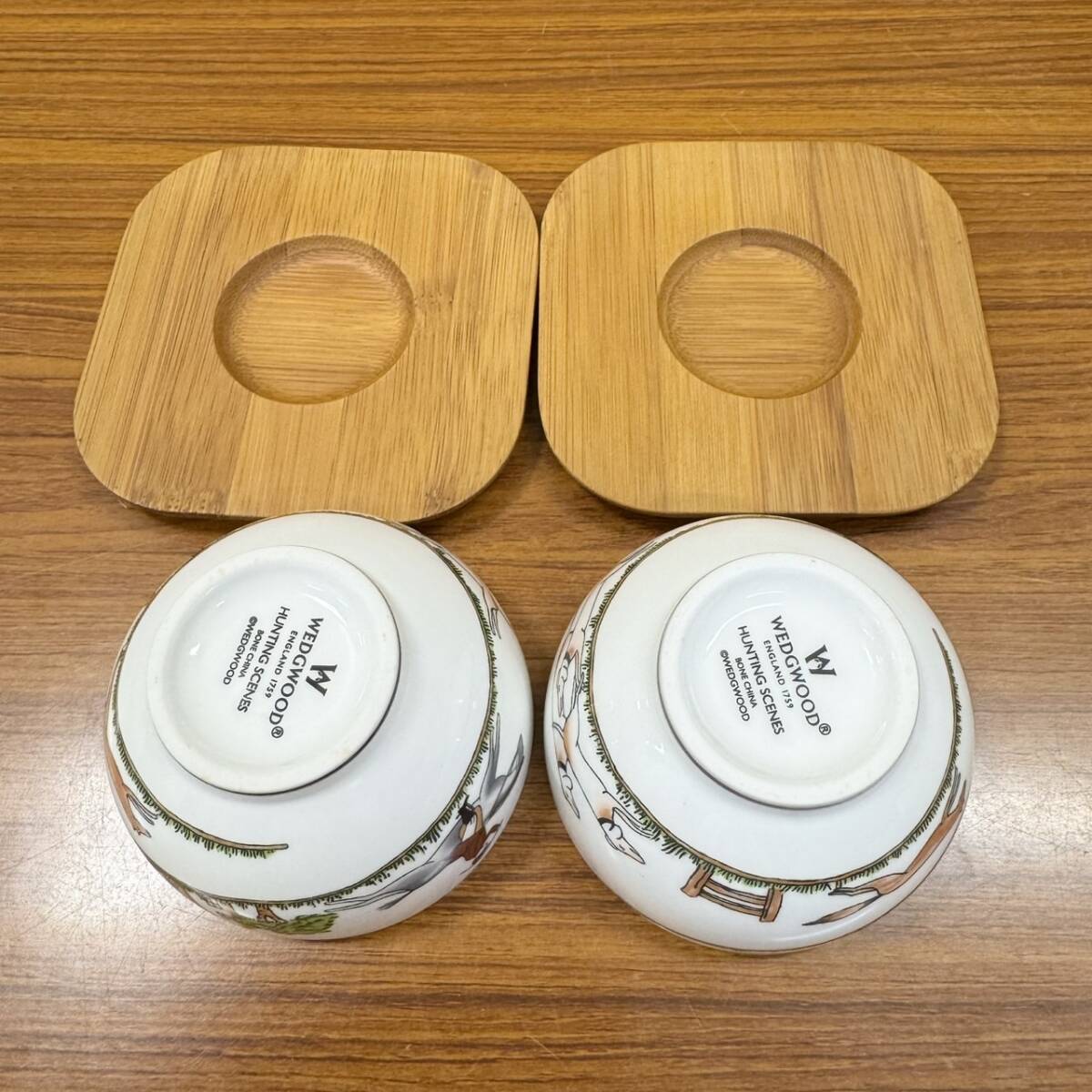 WEDGWOOD ウェッジウッド HUNTING SCENES ハンティングシーン 5点 まとめ ティーポット ジャパニーズティーカップ&ソーサー 湯呑み_画像7