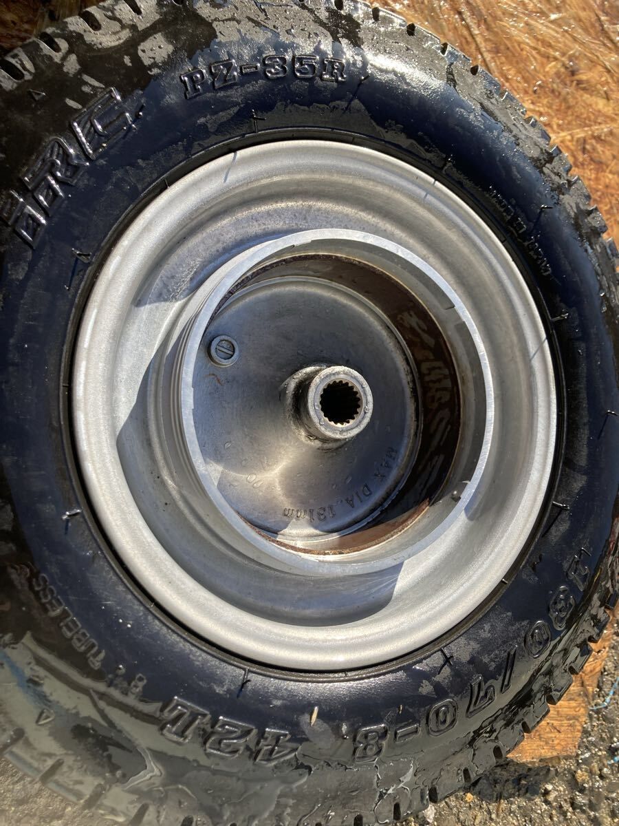 61787■ ホンダ ジャイロX TD02 FI車 (120番台〜) リア ホイール 左右 検索★ ジャイロキャノピー TA03_画像5