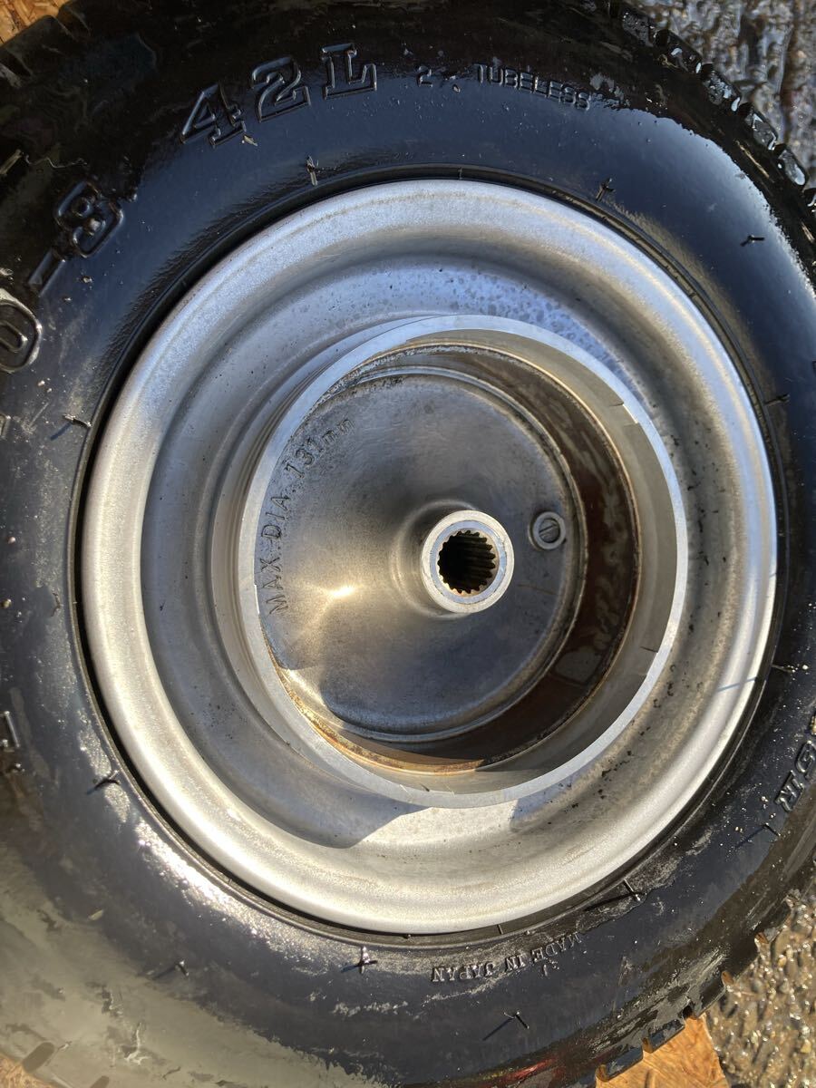 61787■ ホンダ ジャイロX TD02 FI車 (120番台〜) リア ホイール 左右 検索★ ジャイロキャノピー TA03_画像6