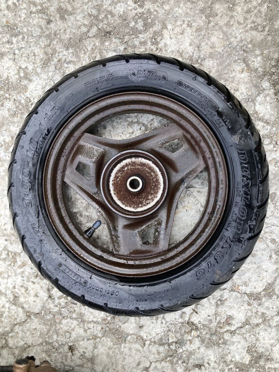 61817■ ホンダ スーパーディオZX AF28 (141番台〜) 〈部品取りジャンク〉マスター キャリパー フロントフォーク ホイールセット ステム_画像8