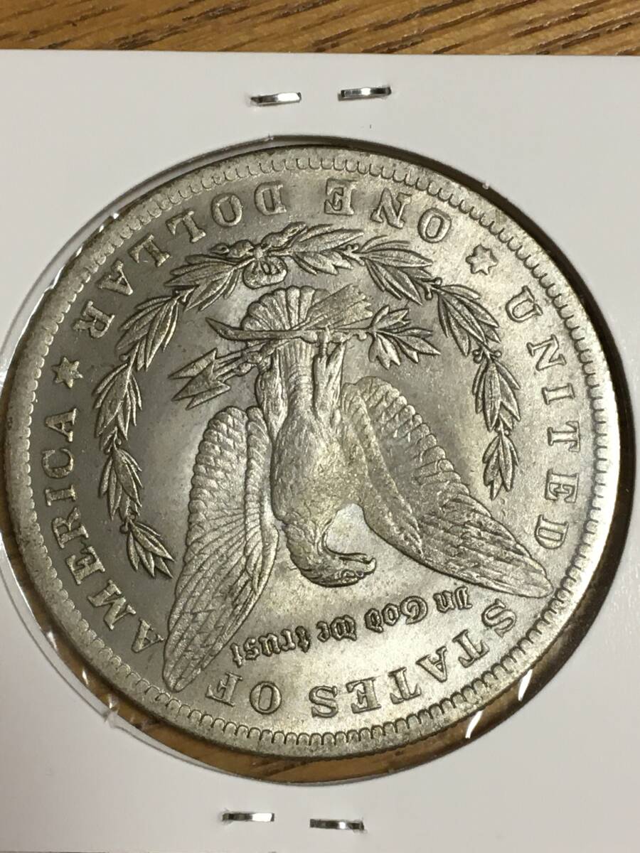 XN38)旧蔵品放出 1881年アメリカ 裸女 美少女 1ドル紀念銀貨 コイン 背鷹 6枚ケース入り 磁石には付かい_画像9