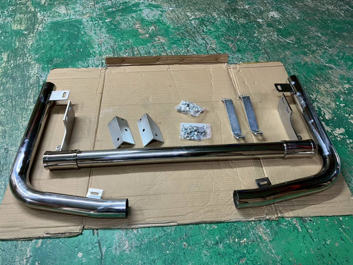 ハイゼット ステンレス バンパーガード 50π/フロントバンパー S500 S510ピクシストラックS500U S510UサンバートラックS500J S510J_画像3