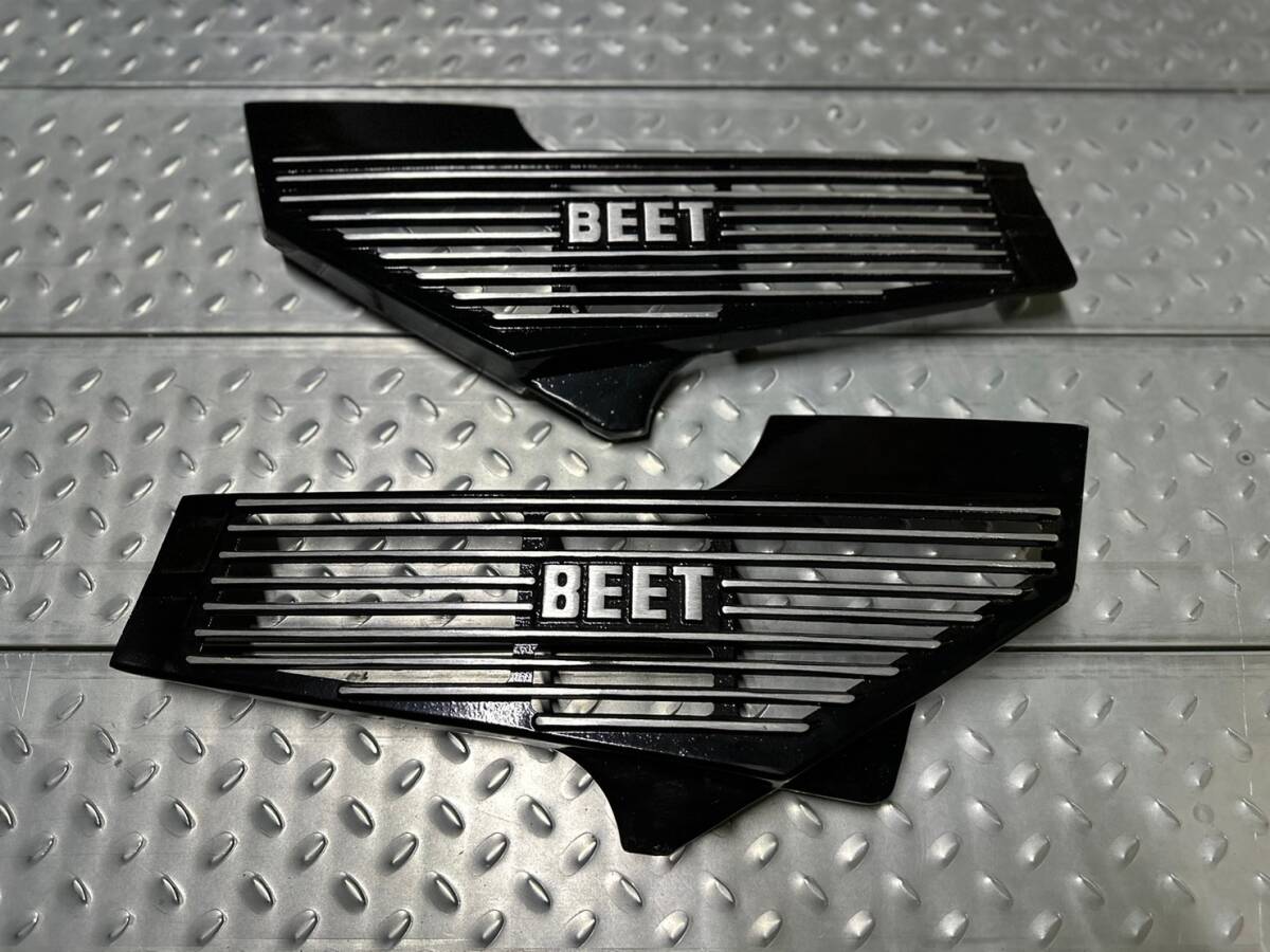 アルフィン 黒 CBR400F ロゴ有/① NC17中古 アルミ/ サイドカバーBEET ビート セレクト キジマ ヨシムラ 社外 CBX400F ホンダ_画像3