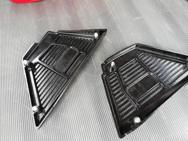 中古 FX アルフィン ロゴ有/サイドカバー Z400FX黒 Z550FXサイドカバーBEETビートZ500FX セレクト キジマ ヨシムラ 外装 ゼファー_画像2