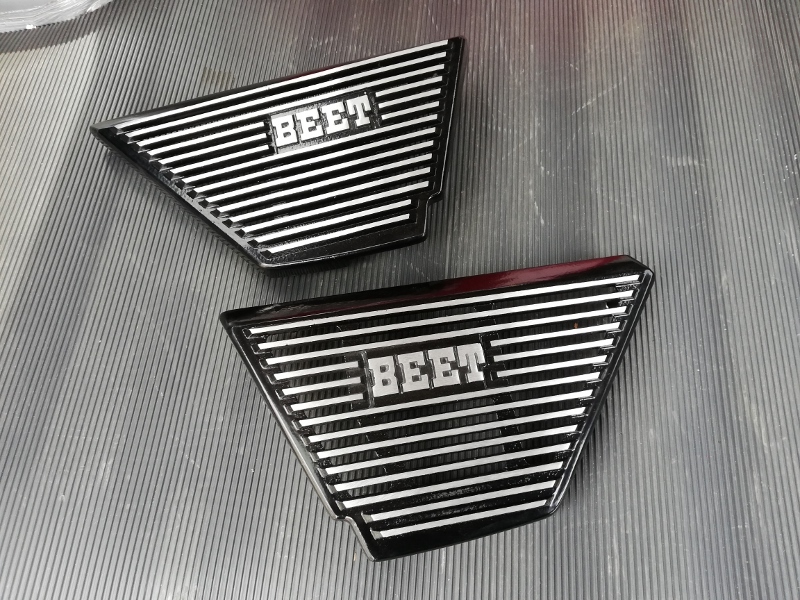 中古 FX アルフィン ロゴ有/サイドカバー Z400FX黒 Z550FXサイドカバーBEETビートZ500FX セレクト キジマ ヨシムラ 外装 ゼファー_画像3