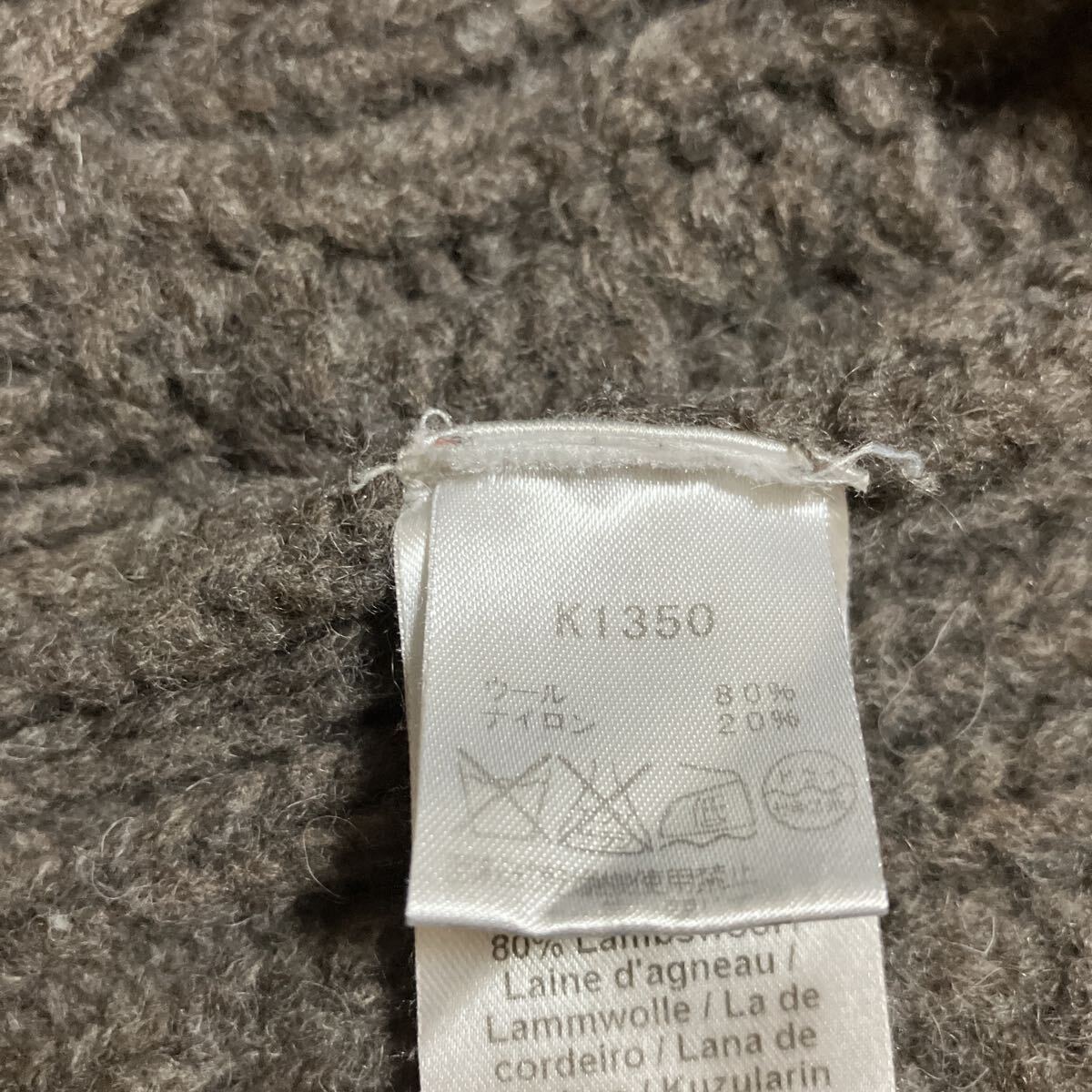 FRED PERRY フレッドペリー Sサイズ チャコール ジップアップ カーディガン セーター ニット メンズ ヴィンテージ ビンテージ_画像8