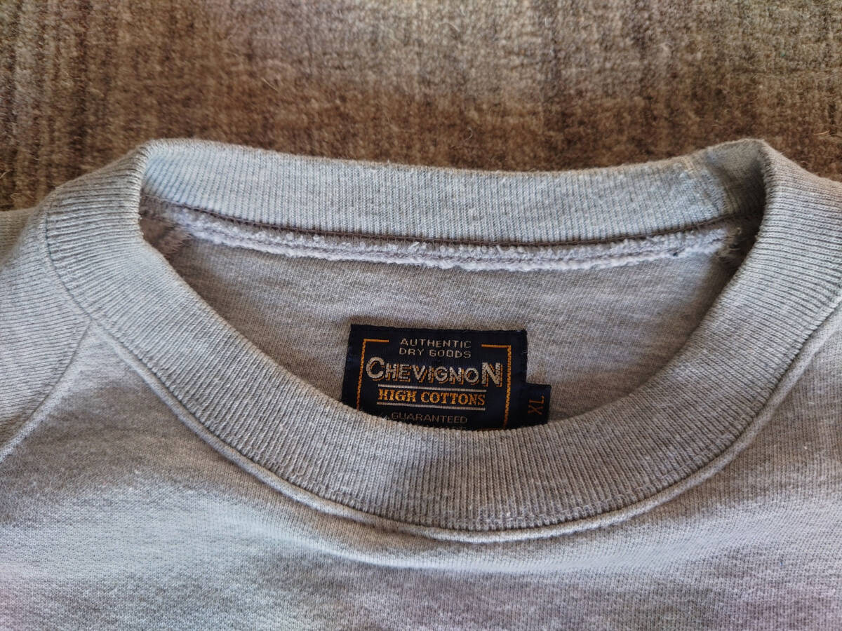 CHEVIGNON シェビニオン　メンズXL　カジュアル コットンセーター スウエット HIGH COTTONS　色：グレー_画像4