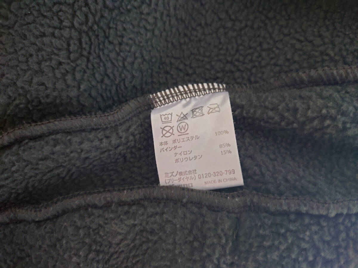 MIZUNO ミズノ メンズXL 裏ボアフリースパーカー C2JC2602 消臭機能 色:カーキ_画像6