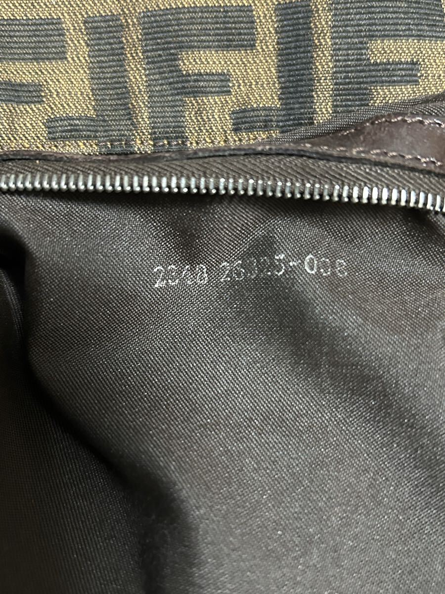 ☆1円スタート FENDI フェンディ ズッカ柄 ショルダーバッグ FF金具 ブラウン FFロゴ_画像8