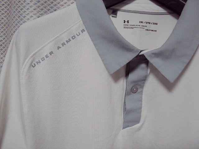 お買い得31A/2XL♪♪アンダーアーマー　ゴルフ 半袖 ポロシャツ Used _画像3