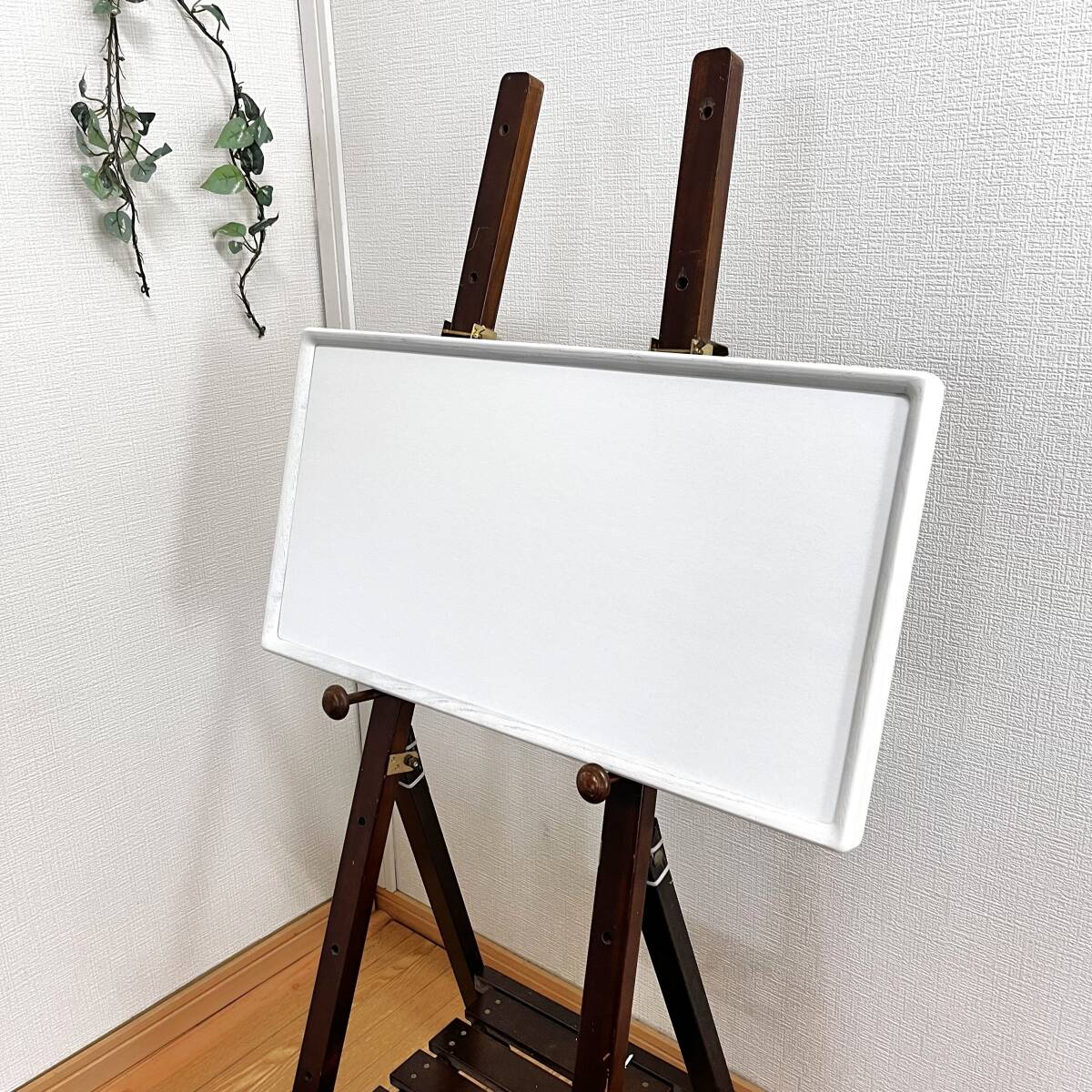 新品◆ラーソンジュール【高級額縁 アッシュ枠 600mm×300mm】天然木 ホワイト アクリル◆水彩画 デッサン タオル 水墨 書道 ポスター_画像3