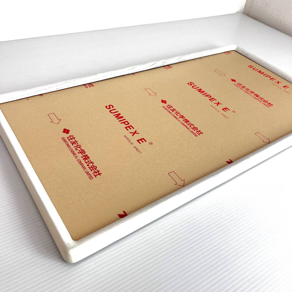 新品◆ラーソンジュール【高級額縁 アッシュ枠 600mm×300mm】天然木 ホワイト アクリル◆水彩画 デッサン タオル 水墨 書道 ポスター_画像6