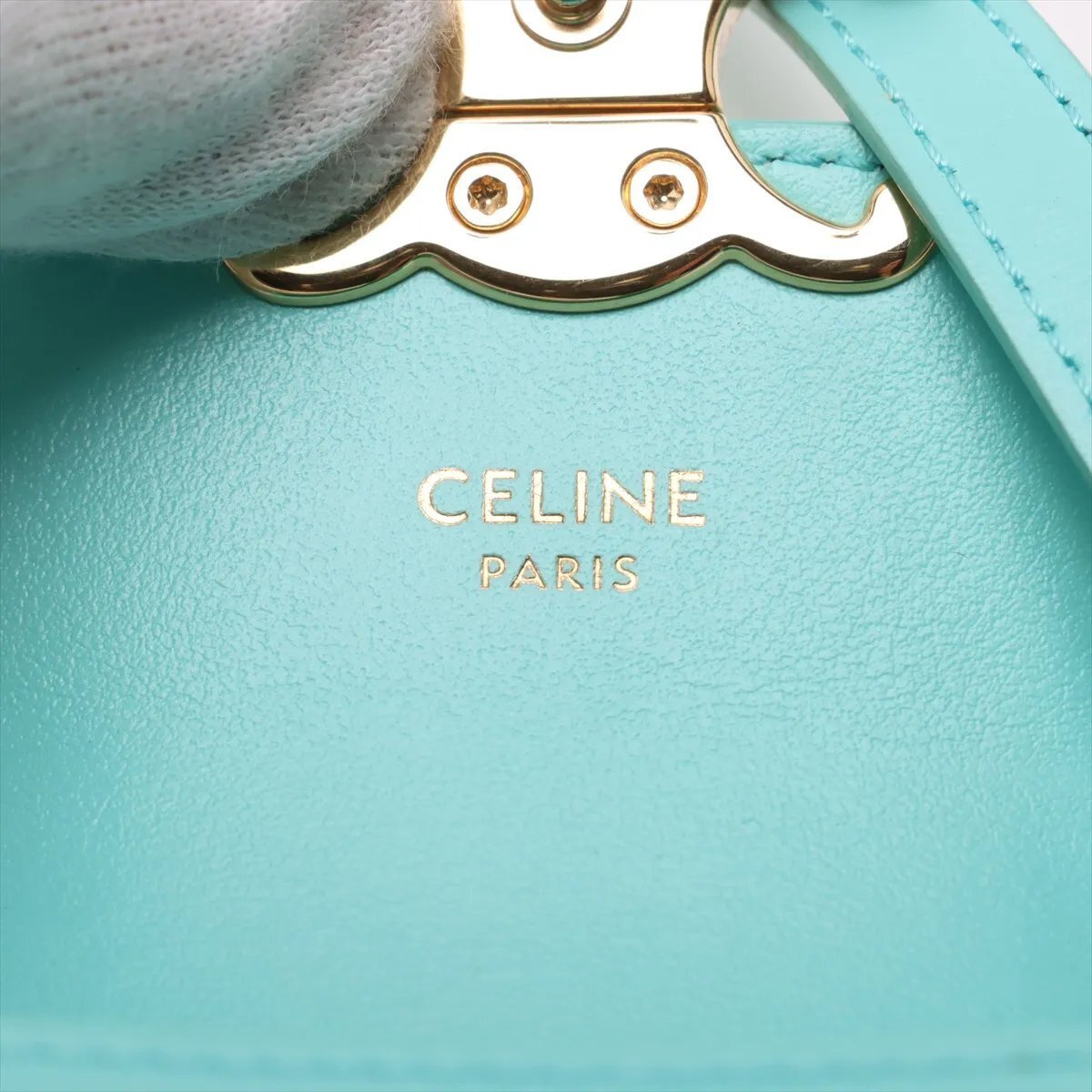 1円■極美品■セリーヌ■ミニ トリオンフ レザー ショルダーバッグ 斜め掛け ハンド トート レディース MMM DA52-10_画像7