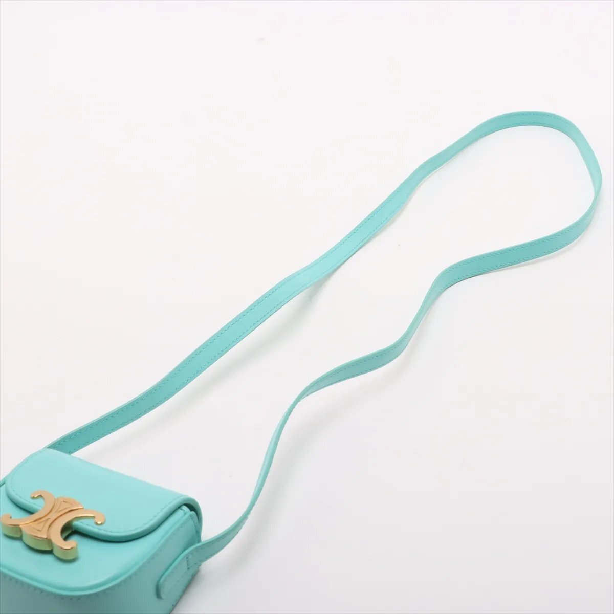 1円■極美品■セリーヌ■ミニ トリオンフ レザー ショルダーバッグ 斜め掛け ハンド トート レディース MMM DA52-10_画像5