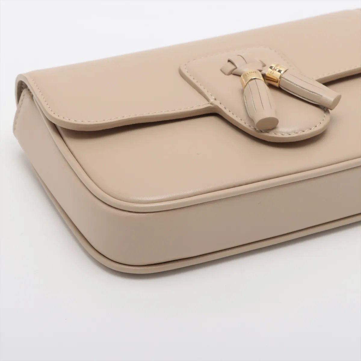 1円■未使用■セリーヌ■タッセルズ レザー ウエスト バッグ ベージュ ウエストポーチ ボディバッグ ショルダー レディース MCM DB50-1_画像4