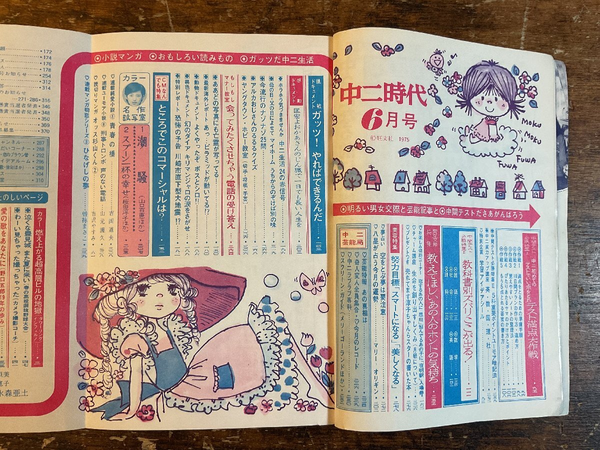XX-6584■送料込■中二時代 1975年6月 中間テスト 英語 数学 理科 地理 情報誌 本 雑誌 写真 古本 冊子 印刷物 406P/くISら_画像3