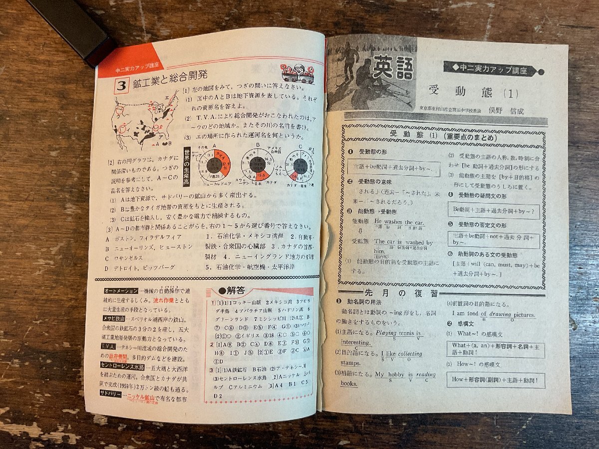 XX-6589■送料込■中二時代 1975年12月 期末テスト 英語 数学 理科 社会 情報誌 本 雑誌 写真 古本 冊子 印刷物 404P/くISら_画像9