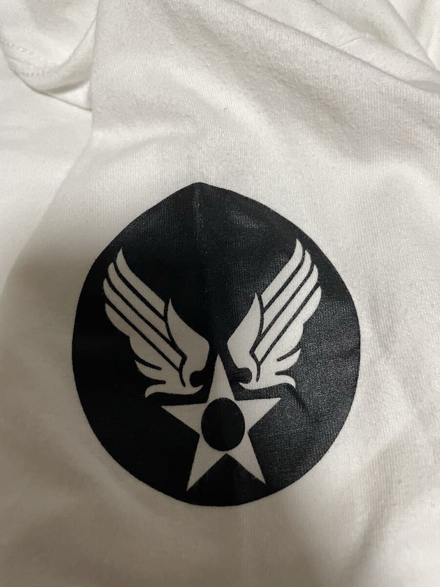 ① 美品 M AVIREX アヴィレックス アビレックス ロンT 長袖 シャツ Tシャツ アウター ALPHA アルファ ジャケット MA-1 L XL アウター 白 黒_画像5