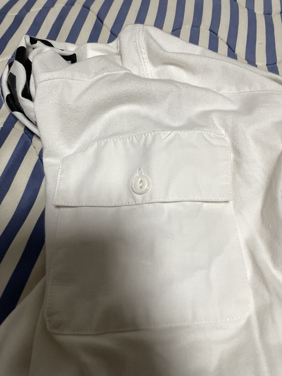 ① 美品 M AVIREX アヴィレックス アビレックス ロンT 長袖 シャツ Tシャツ アウター ALPHA アルファ ジャケット MA-1 L XL アウター 白 黒_画像6