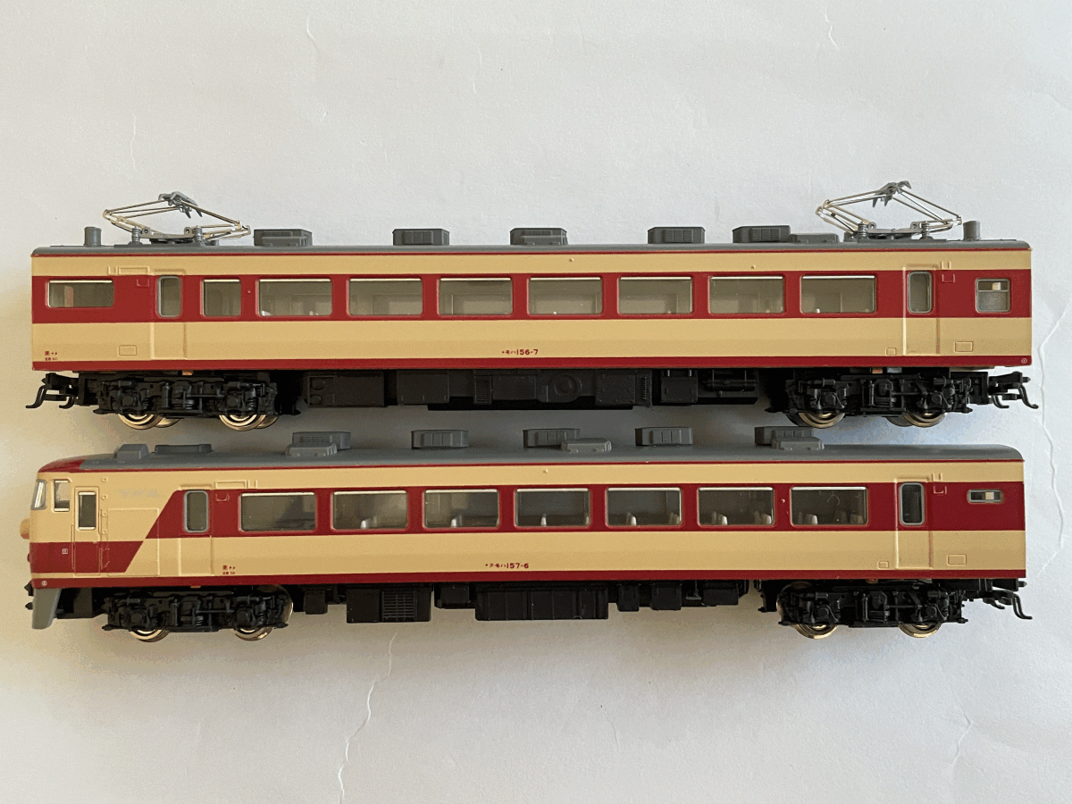 【ジャンク】 KATO 157系 クモハ157-6 モハ156-7 (Ｍ車)_画像2