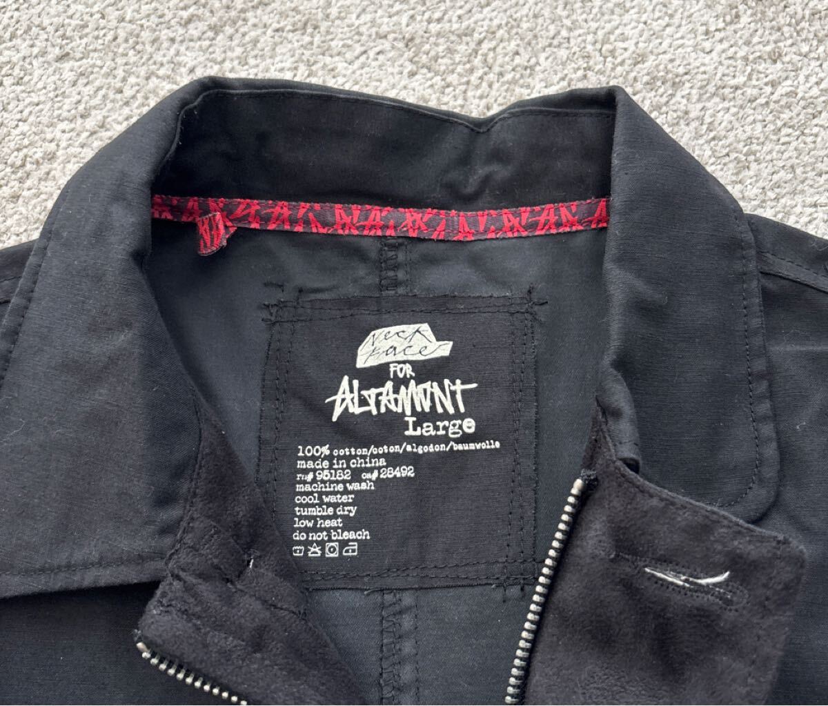 美品 ALTAMONT オルタモント USN A-2 デッキジャケット タイプ コットン ジャケット ミリタリー JACKET (L) ブラック 黒 スケート_画像3