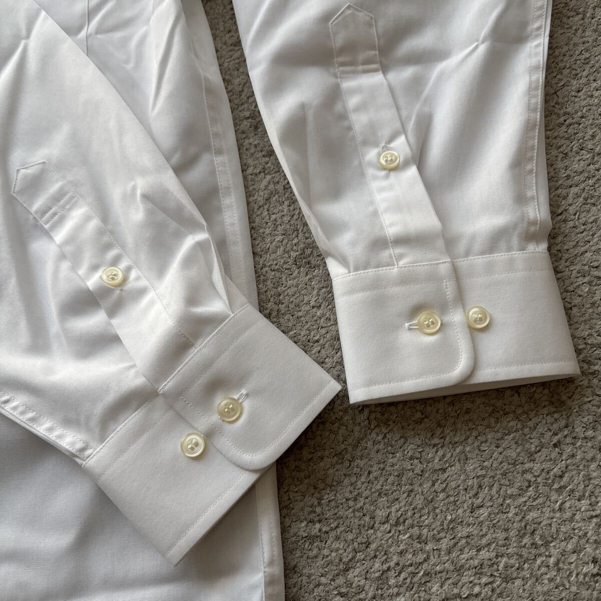 00s 新品 日本製 pierre cardin ピエールカルダン 長袖シャツ Yシャツ ホワイト 5T 40-80 白 形状記憶 takashimaya 高島屋 百貨店ブランド_画像8