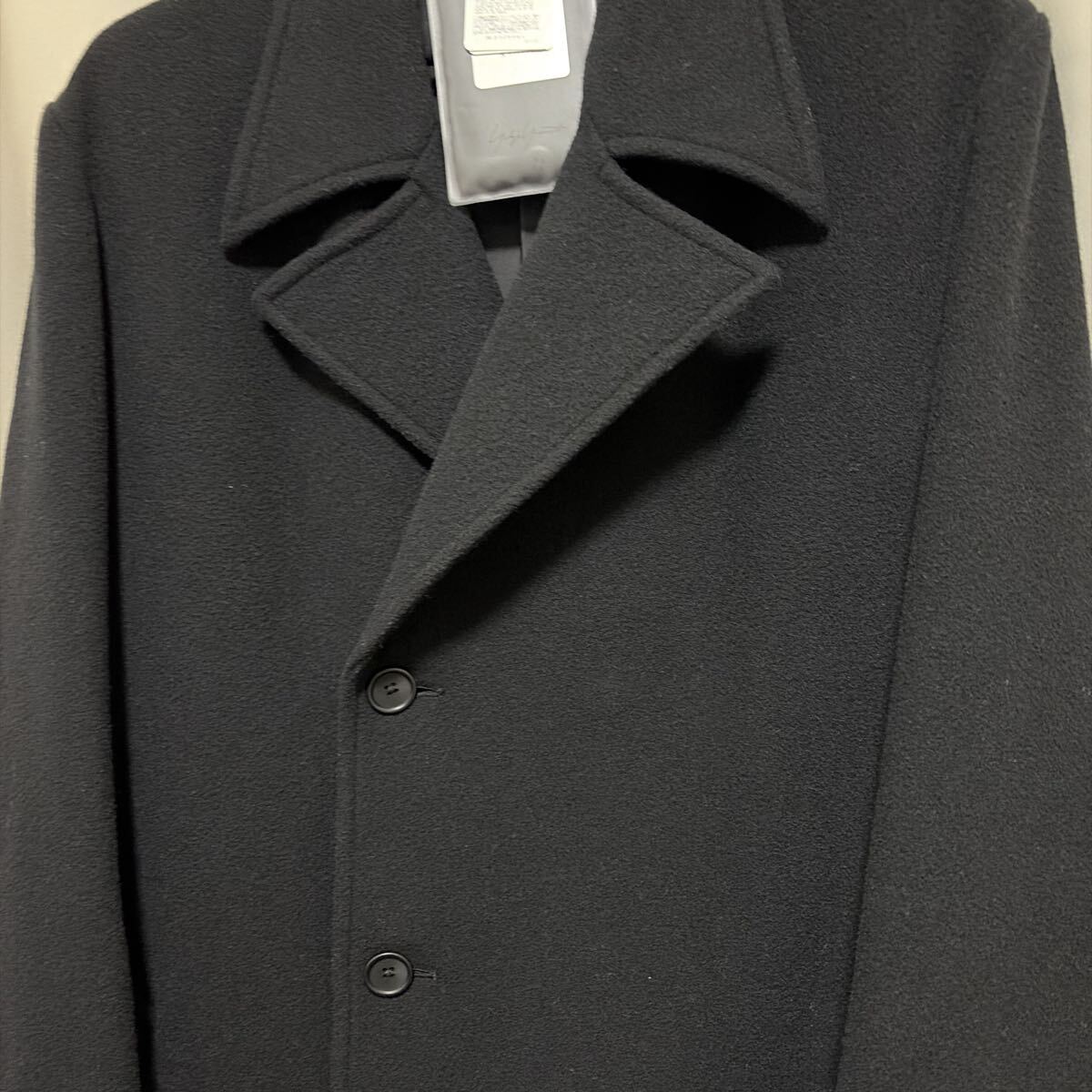 タグ付き 22AW Yohji Yamamoto POUR HOMME 部分的裁切ロングコート_画像2