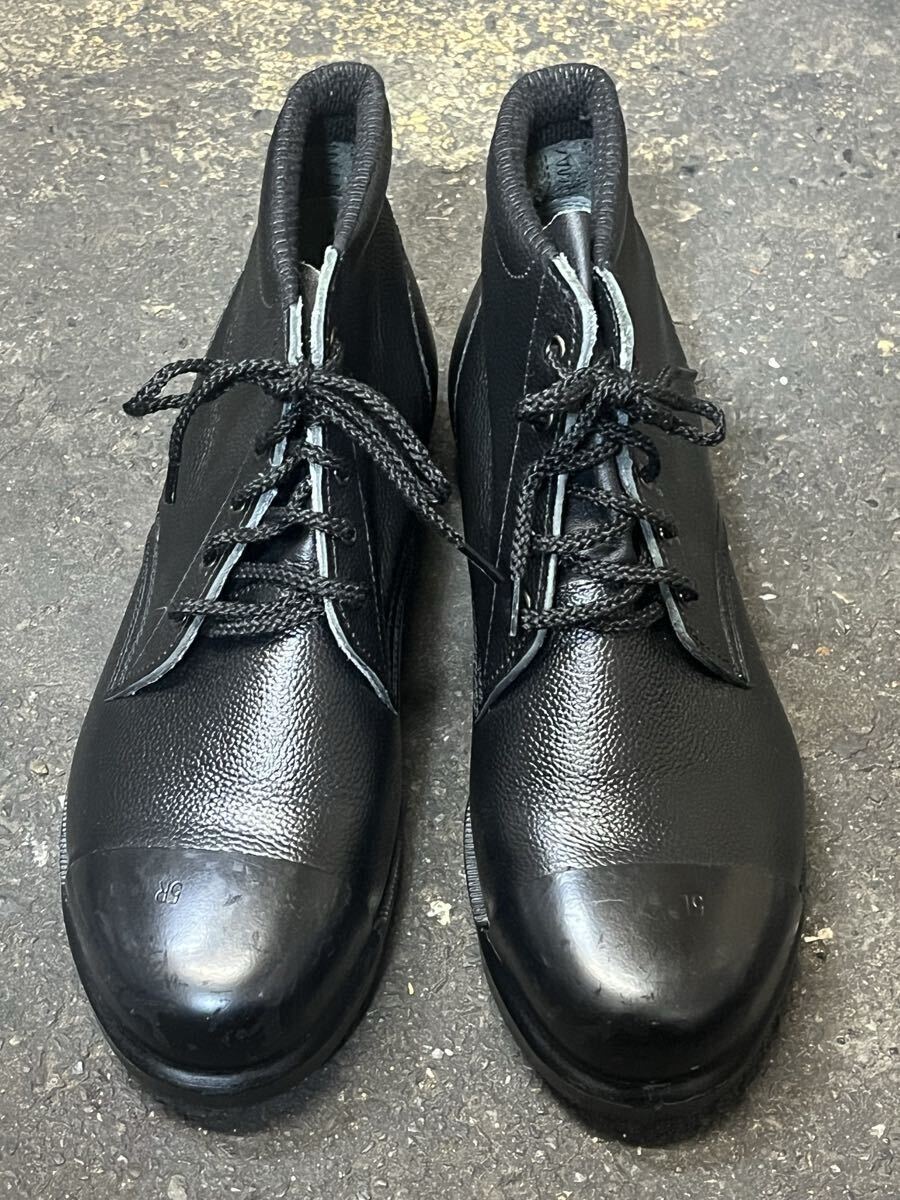未使用 ミドリ安全 安全靴 27cm 黒 先芯入り キャップトウ プロテクター ミドルカット 編み上げ ブーツ レザー 革靴 シモン ドンケル ANGEL_画像2