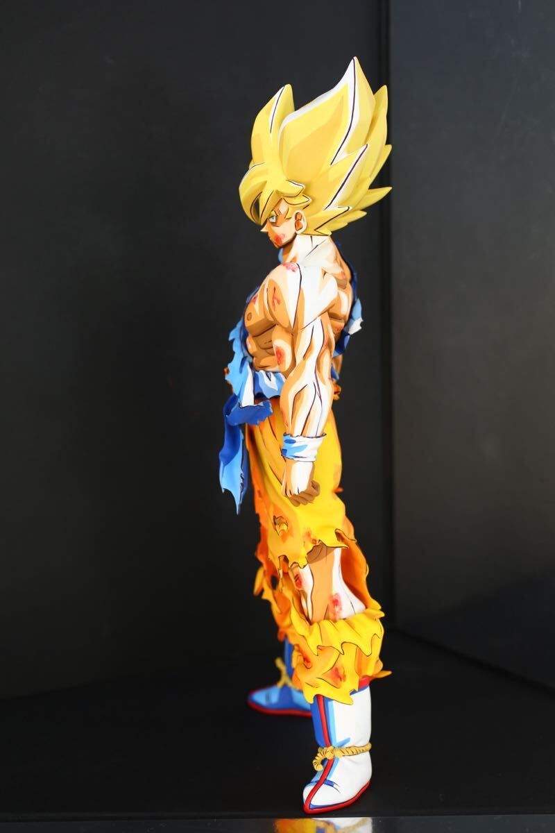 ドラゴンボールフィギュア 伝説の超サイヤ人 孫悟空 リペイント フィギュア 2D 二次元彩色_画像5