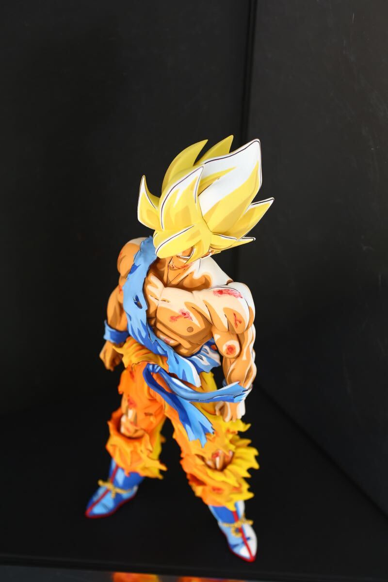 ドラゴンボールフィギュア 伝説の超サイヤ人 孫悟空 リペイント フィギュア 2D 二次元彩色_画像8
