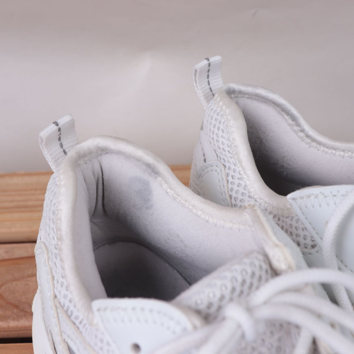 z3221【827】ニューバランス US8 26.0cm/白 ホワイト シルバー newbalance メンズ スニーカー 中古_画像7