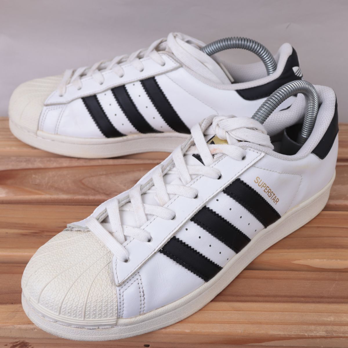 z3455 Adidas super Star US7 25.0cm/ белый белый чёрный черный adidas SUPERSTAR мужской унисекс спортивные туфли б/у 