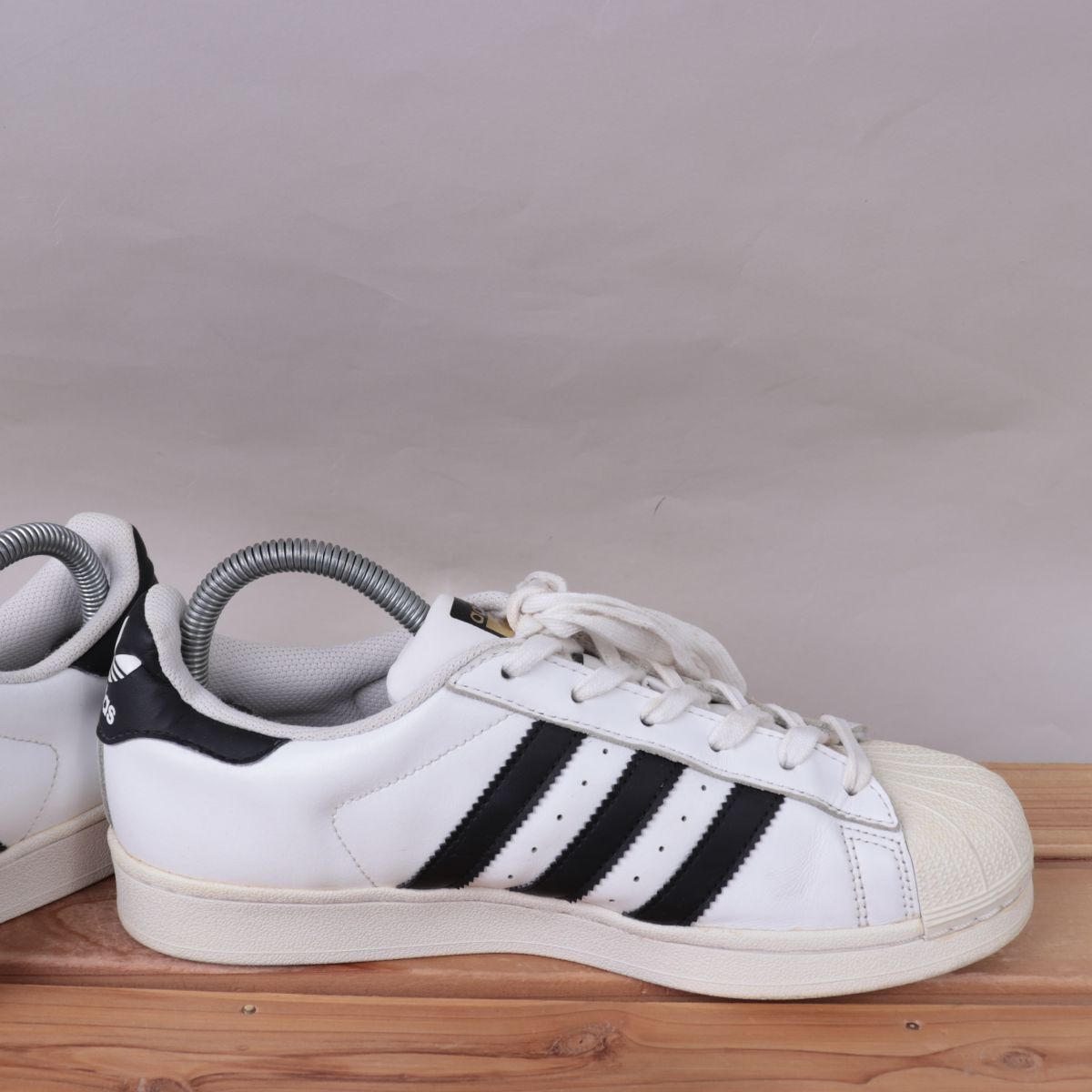 z3455 Adidas super Star US7 25.0cm/ белый белый чёрный черный adidas SUPERSTAR мужской унисекс спортивные туфли б/у 