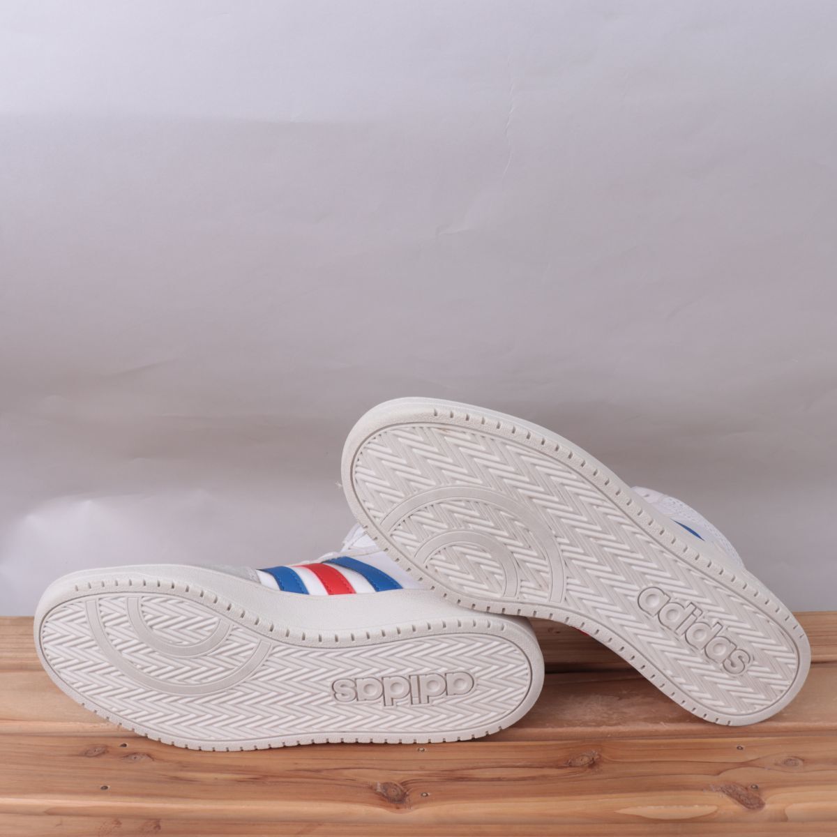 z3572 Adidas обруч s2.0 mid US10 28.0cm/ белый белый синий красный светло-серый adidas Hoops 2.0 Mid мужской спортивные туфли б/у 