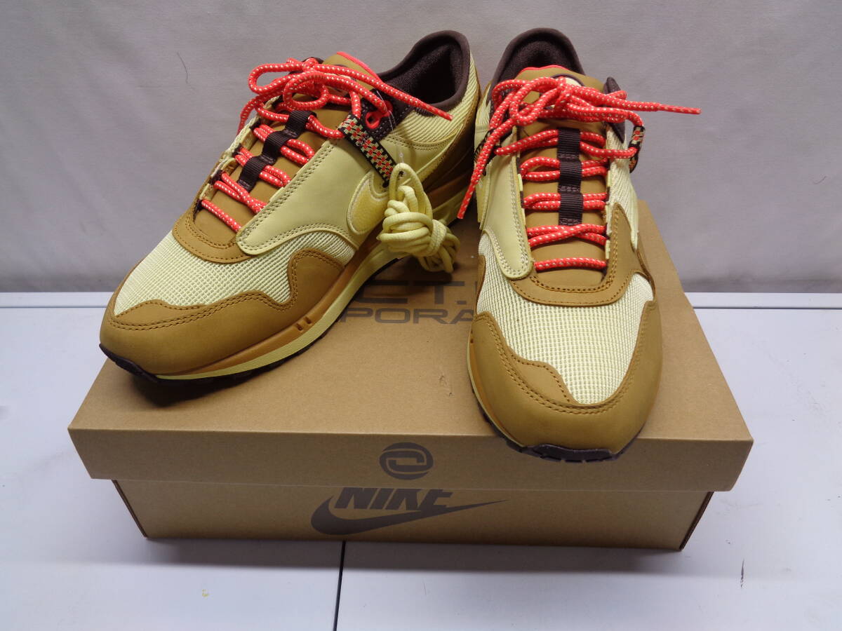 77-30 спортивные туфли NIKE AIR MAX 1 Travis Scott air max тигр vi s Scott DO9392-701 за границей товар 