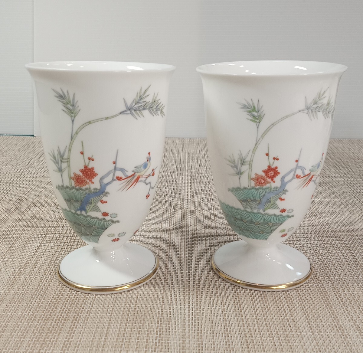 赤繪町工房 香蘭社 カップ 4点 小皿 3点 計7点 まとめて_画像2