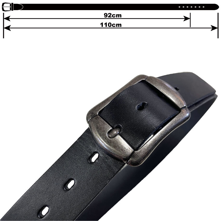 ■ 極厚 最厚部 4.2mm 38mm幅 数量限定 格安 スタート 新品 日本製 姫路レザー BK ベルト ANTIQUE 牛革 GS ミリタリー 栃木レザー ■_画像2